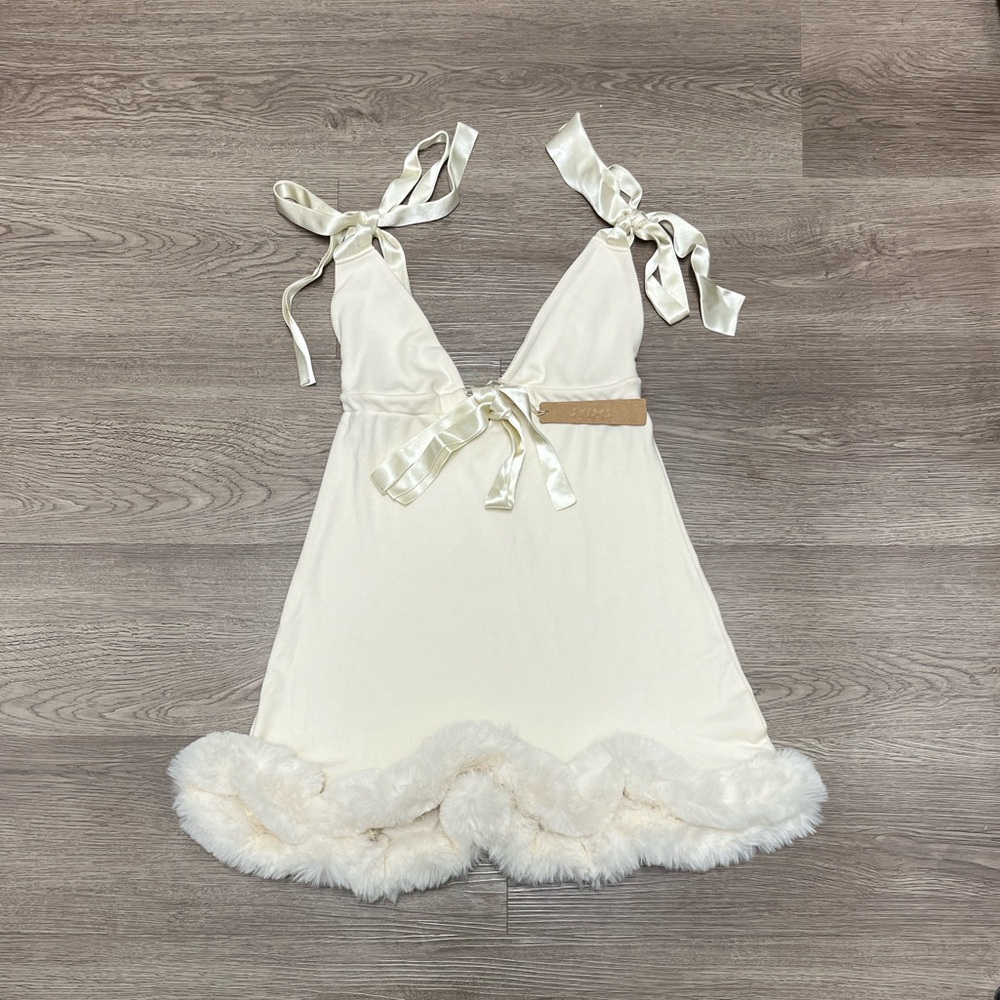 Skims Cloud Mini Dress in Ecru - Picture 5 of 7